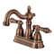 Kingston Brass KB160ALAC Heritage 4" Centerset Bathroom Faucet, Antique Copper KB160ALAC - alternate 1